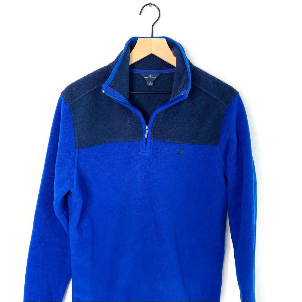 Brooks Brothers Exposed Fleece Quarter Zip Pullover